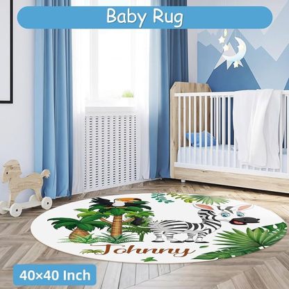 Personalized Baby Crib Bedding Set, 5 Pcs Custom Name Nursery Bedding Set for Boys Girls