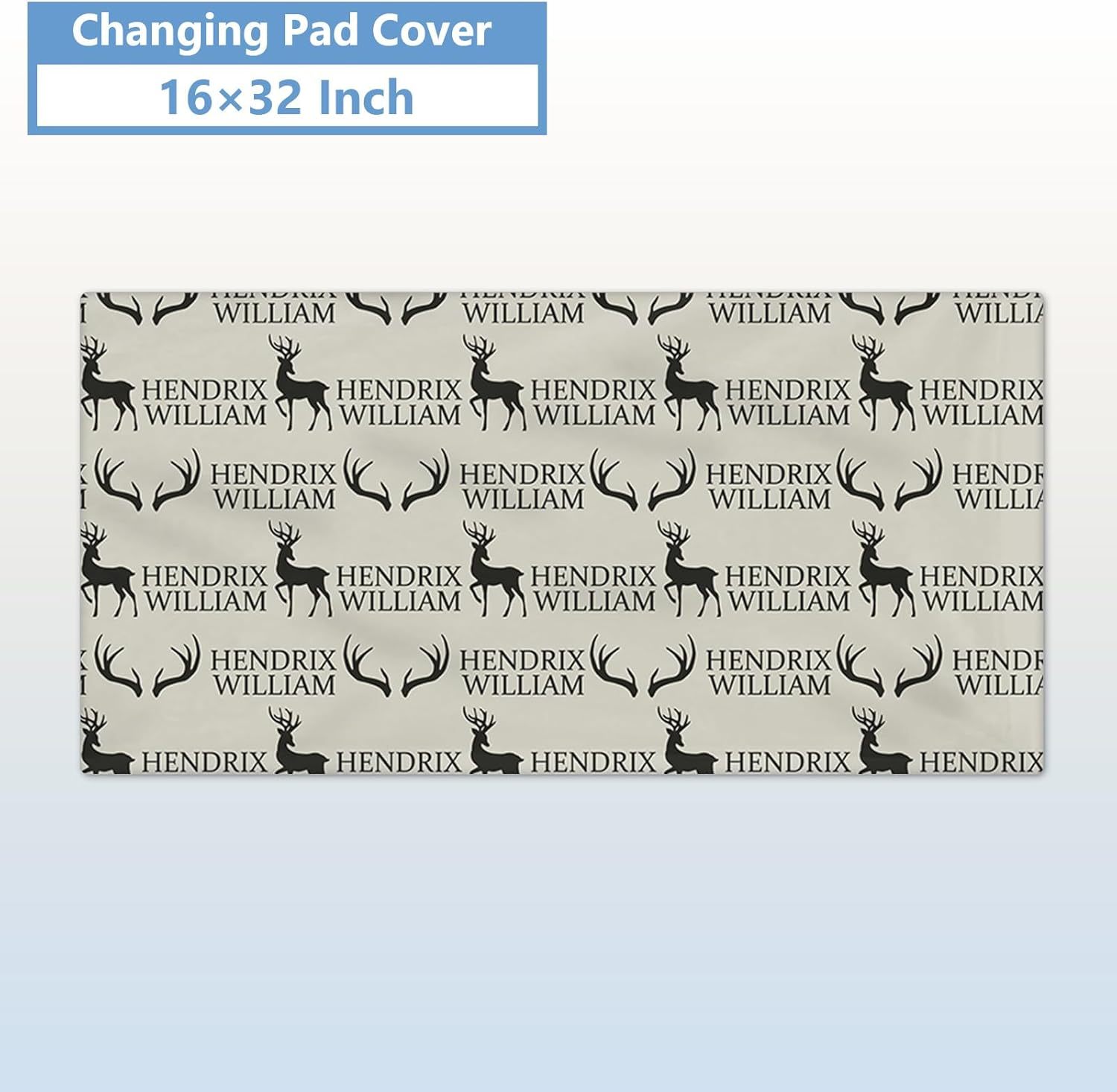 Personalized Woodland Deer Crib Set 5 Pcs Nursery Bedding Set With Double Layer, Soft Bedding Sets For Boys Girls