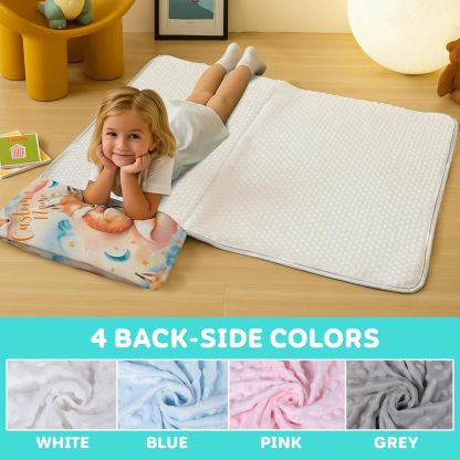 Custom Personalized Name Kids Nap Mat Cute Fox Pattern