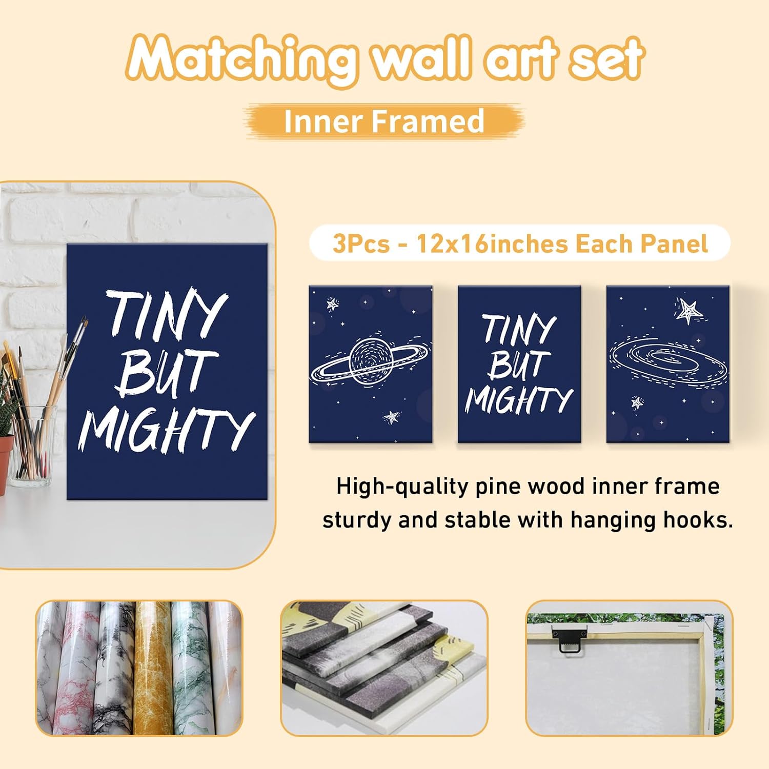 Personalized Crib Bedding Set, 5 Pcs Custom Nursery Bedding Sets with Name, Blue Astronaut for Baby Boys Girls