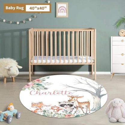 Custom Baby Crib Bedding Set, 3 Pcs Personalized Nursery Bedding Set with Name,Various Animal Prints for Girls Boys