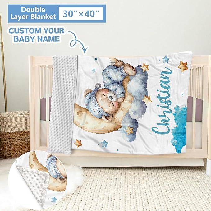 Personalized 5 Pcs Custom Baby Crib Set with Name