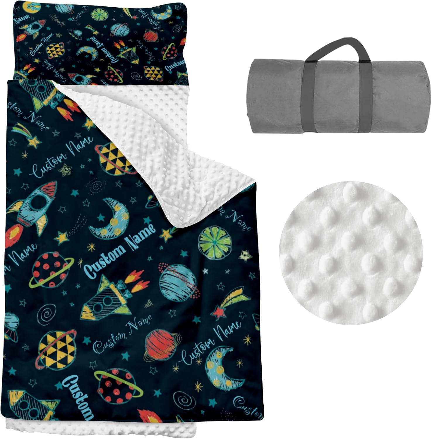 Custom Personalized Kids Nap Mat Space Pattern