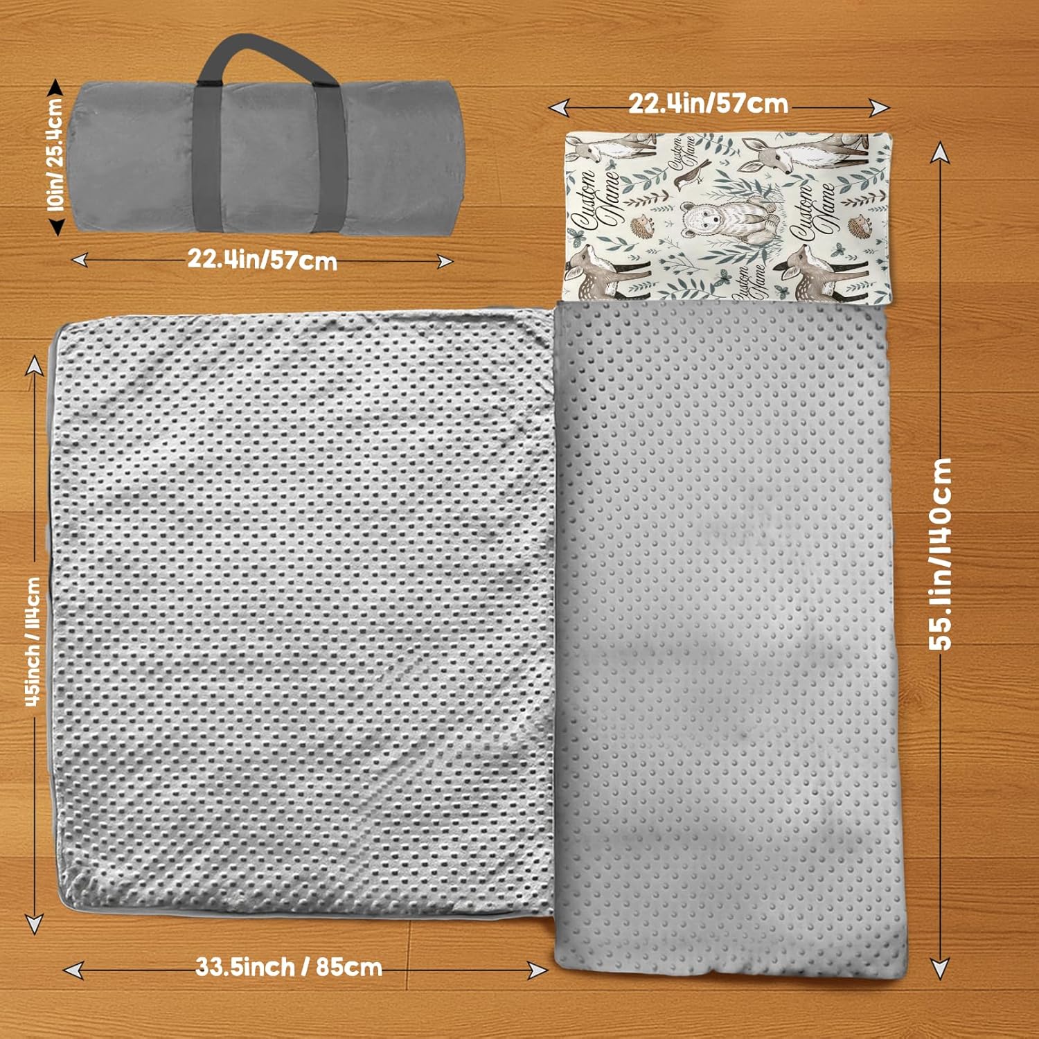 Custom Personalized Kids Nap Mat Animal 02 Edition