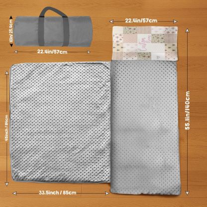 Custom Personalized Name Kids Nap Mat Bee Pattern