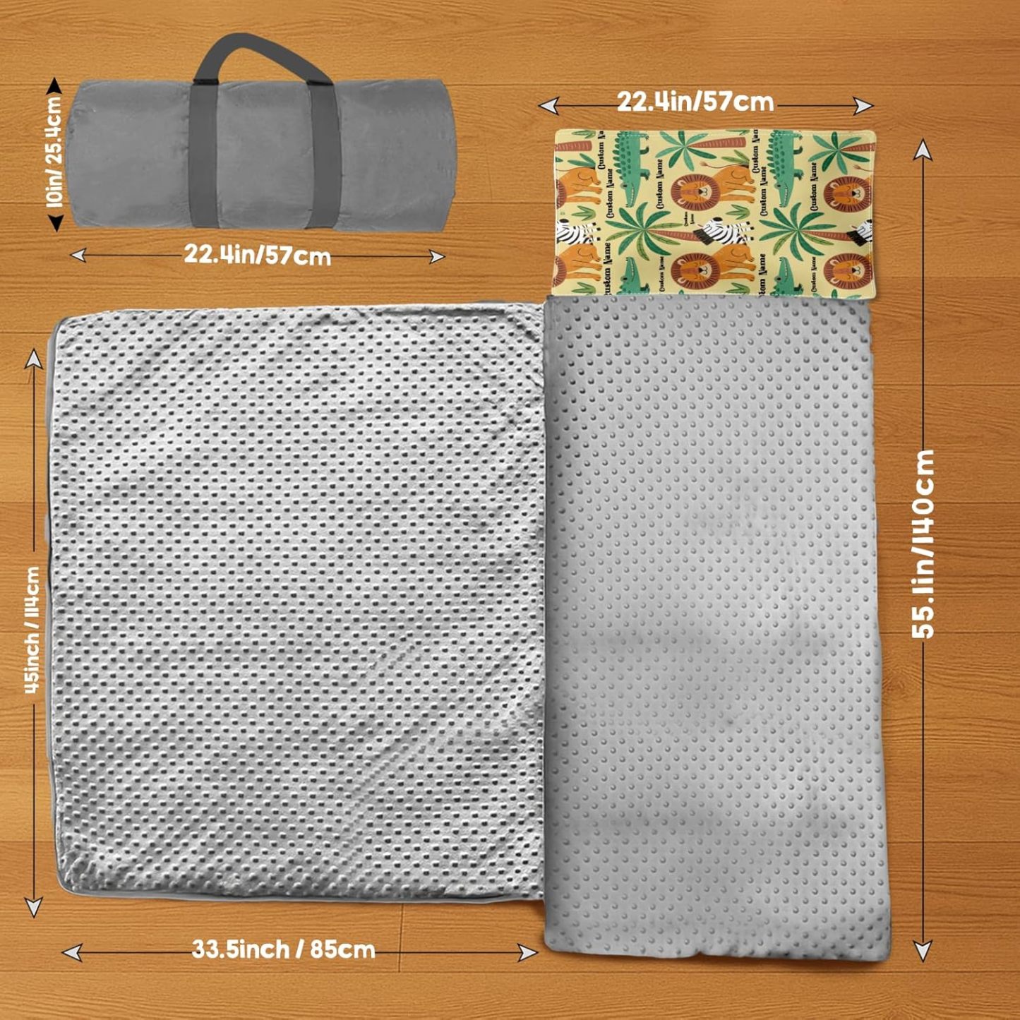 Custom Personalized Kids Nap Mat Animal 01 Edition