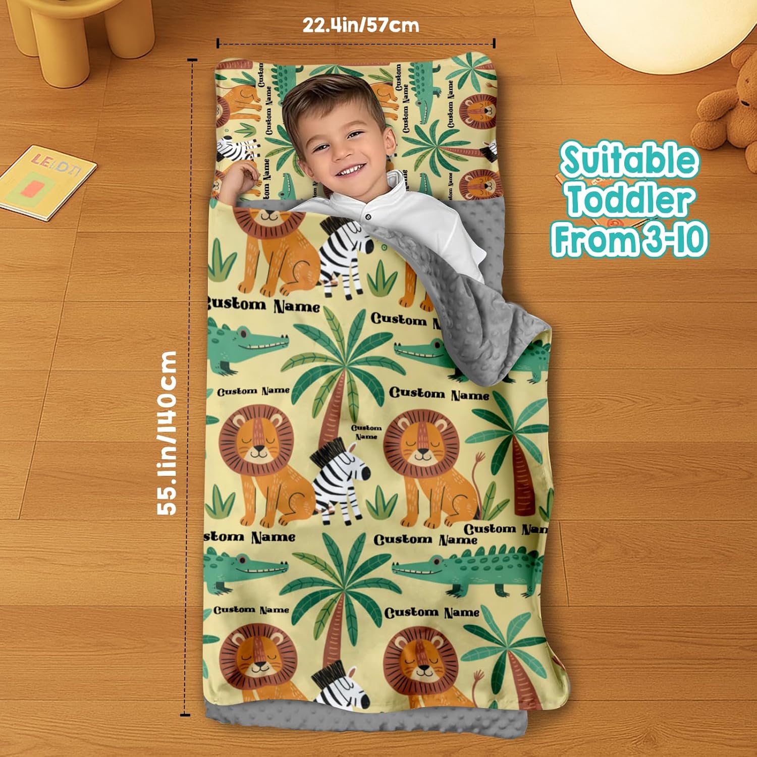 Custom Personalized Kids Nap Mat Animal 01 Edition