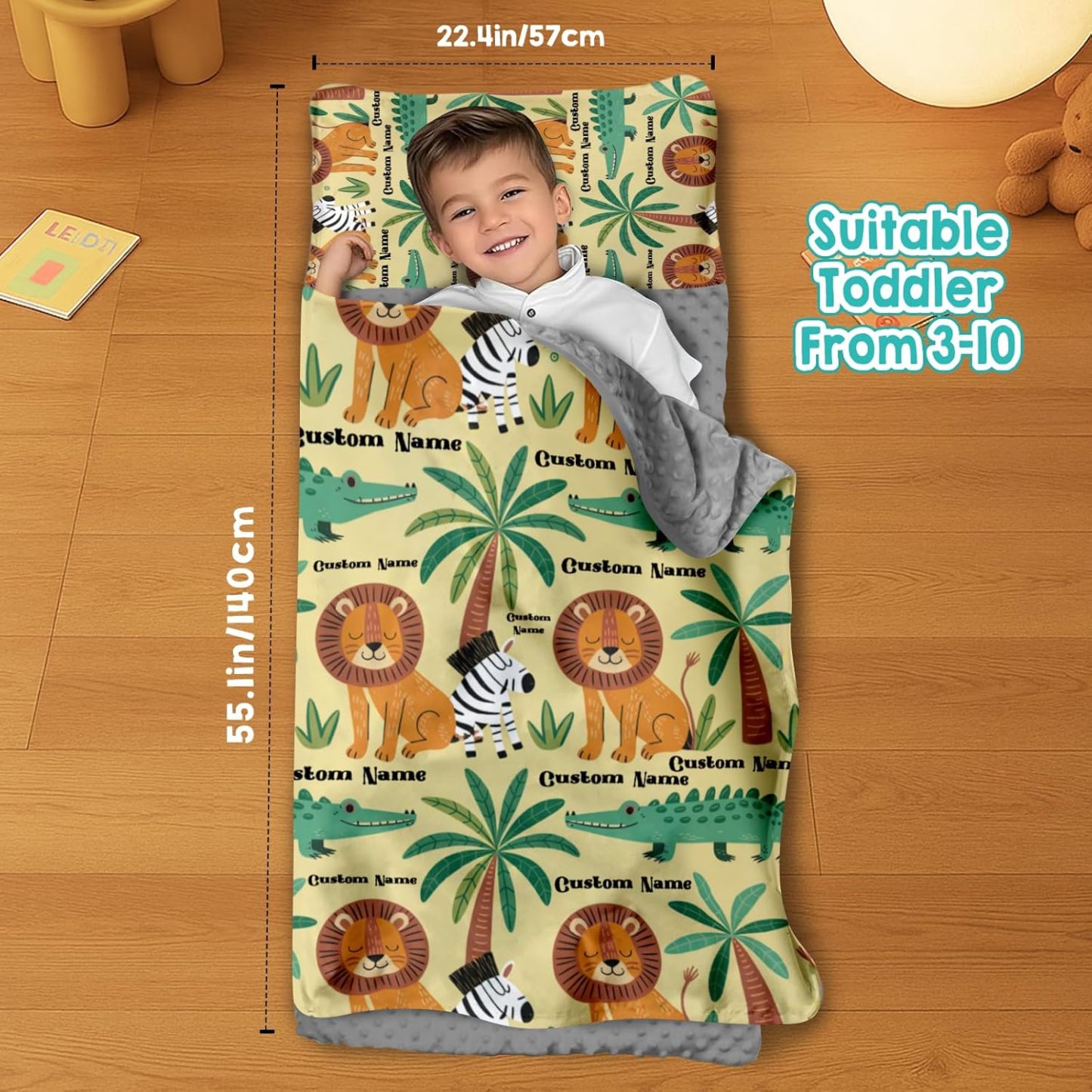 Custom Personalized Kids Nap Mat Animal 01 Edition