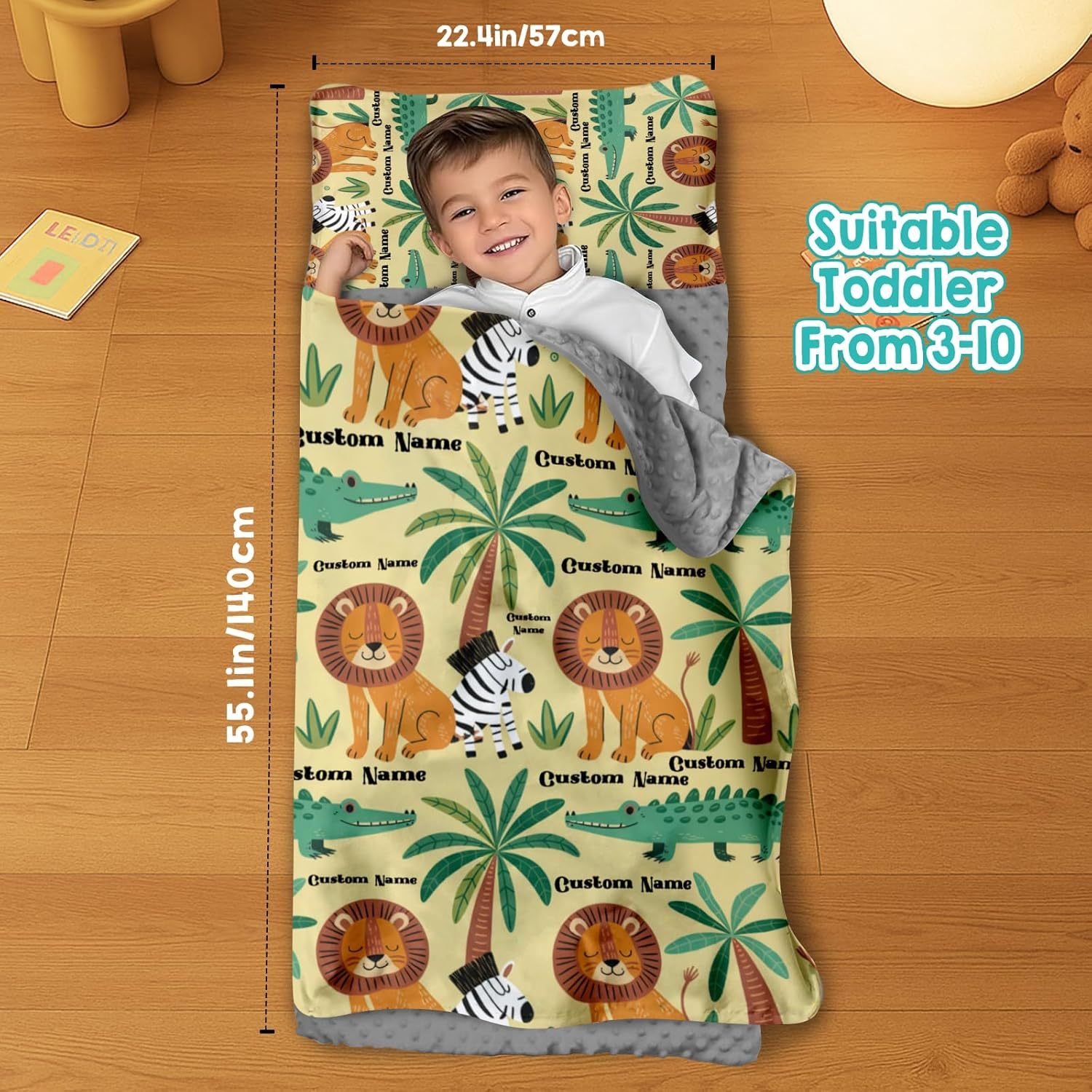Custom Personalized Kids Nap Mat Animal 01 Edition