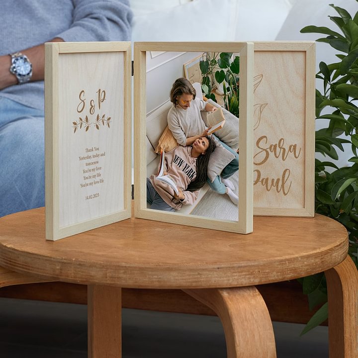 Custom Wooden Photo Frame Gifts For Her, Personalized Keepsake Box
