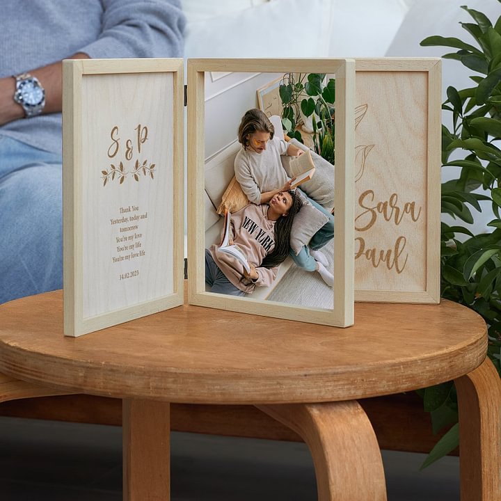 Custom Wooden Photo Frame Gifts For Her, Personalized Keepsake Box