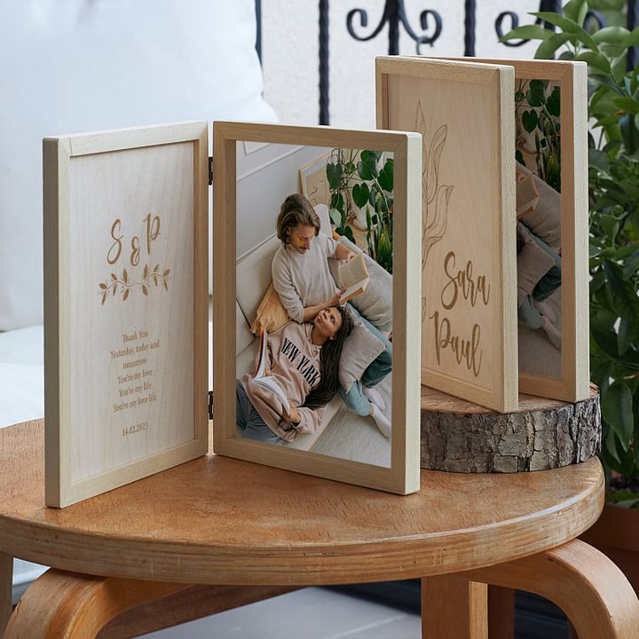 Custom Wooden Photo Frame Gifts For Her, Personalized Keepsake Box