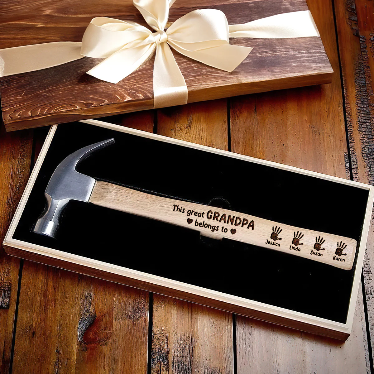 This Grandpa Belongs To - Personalized Wooden Hammer