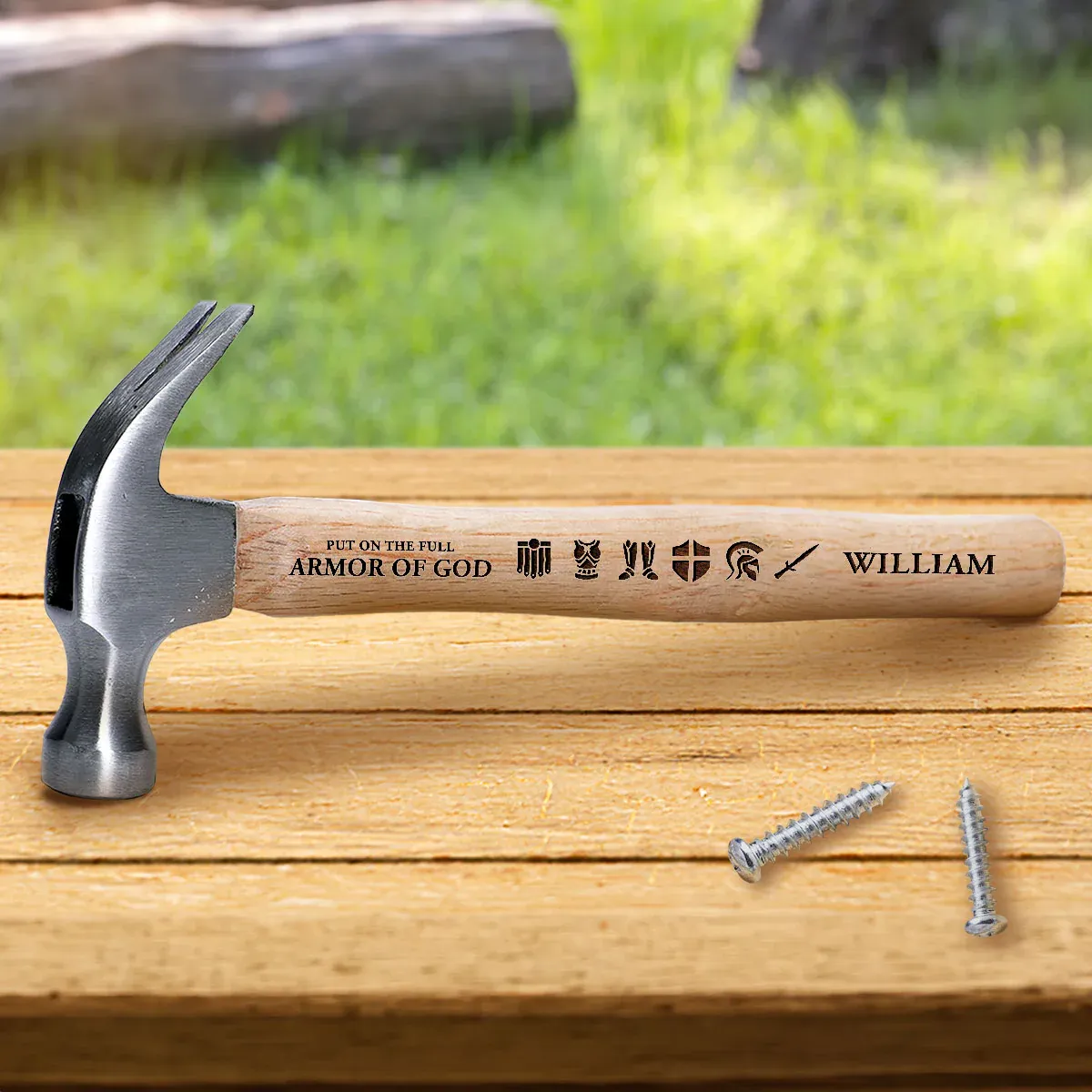 Armor Of God Personalized Wooden Hammer