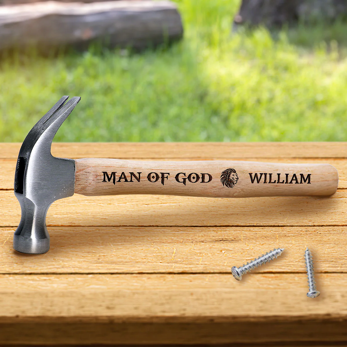 Man Of God Personalized Wooden Hammer