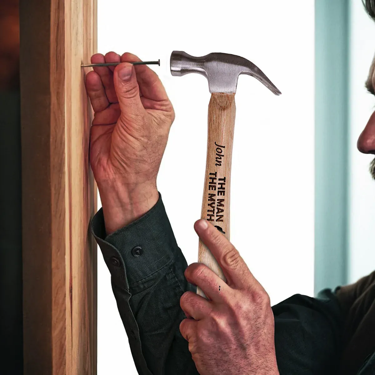 Dad – The Man, The Myth, The Fixing Legend - Personalized Wooden Hammer