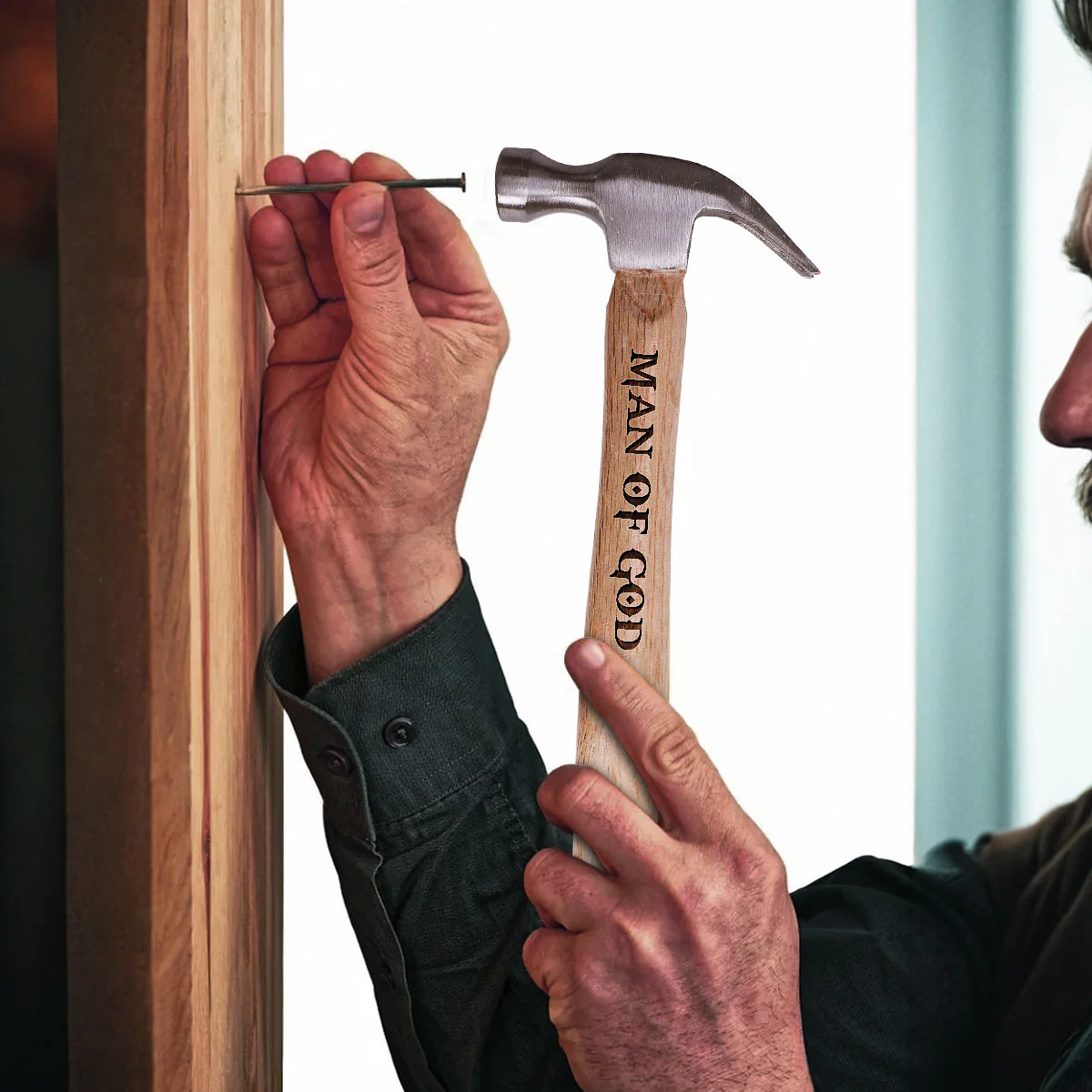 Man Of God Personalized Wooden Hammer