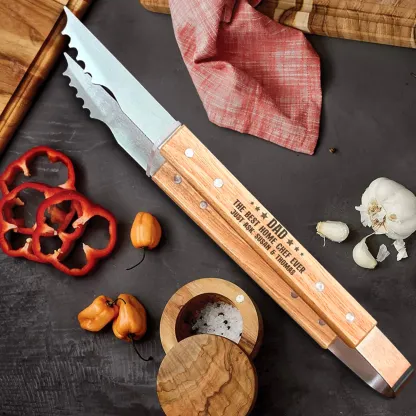 Dad The Best Home Chef Ever - Personalized BBQ Spatula Or Tool set