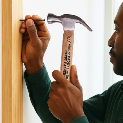 Ain't No Daddy Like The One I Got Personalized Wooden Hammer