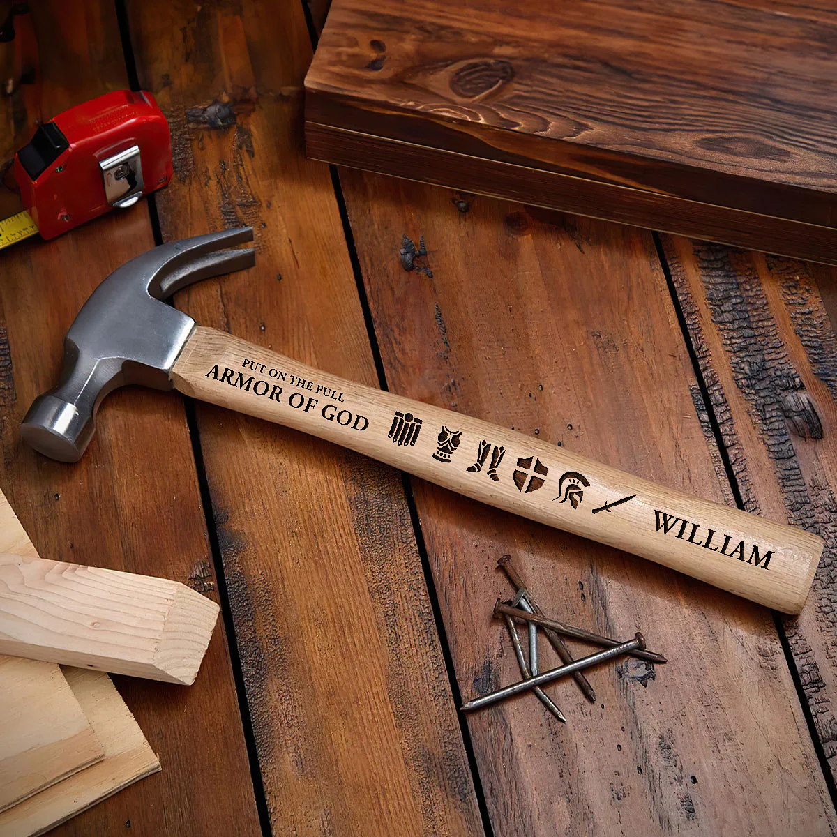 Armor Of God Personalized Wooden Hammer