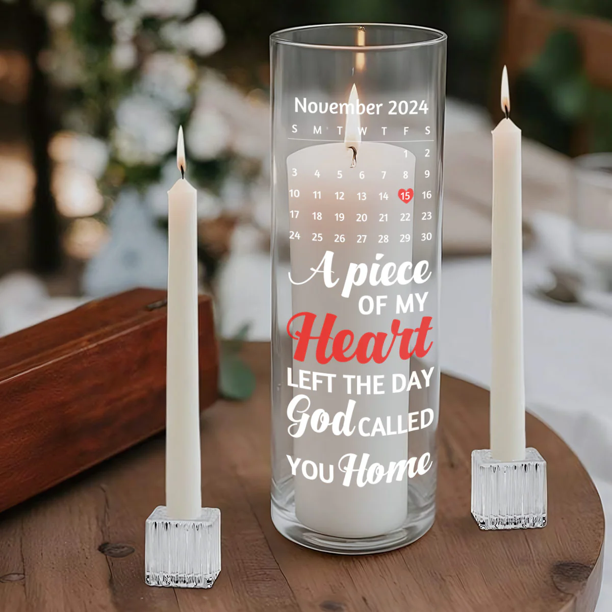 The Day God Called You Home - Personalized Glass Vase
