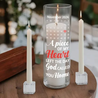 The Day God Called You Home - Personalized Glass Vase