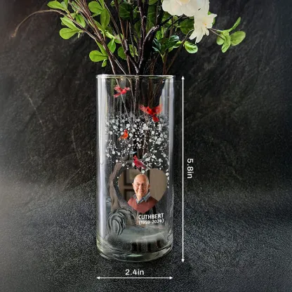 The Day God Called You Home - Personalized Glass Vase