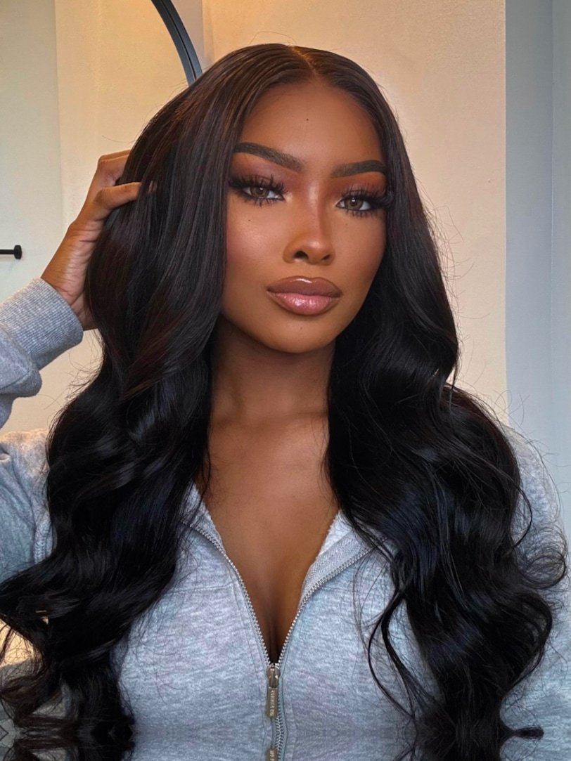 Onime Magic Lace Wig Put On and Go Body Wave Wig with Optional 7x7 Replaceable Lace Closure