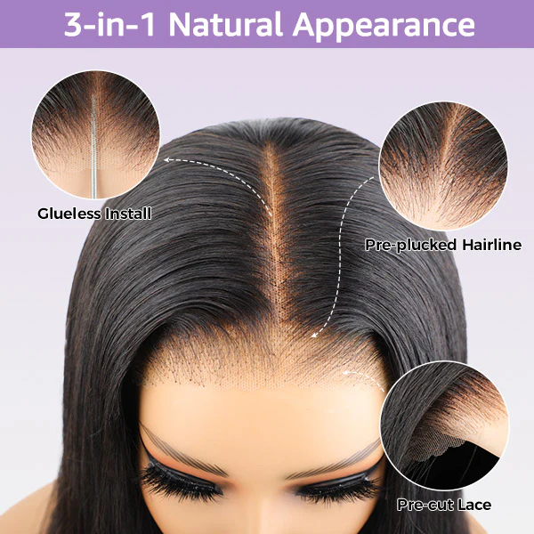 Onime 4/27 Highlight Color Wear Go Glueless Wigs Pre Cut 4x4 HD Lace Kinky Curly Hair Short Bob Wigs