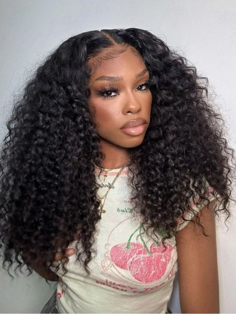 Onime Flash Sale Jerry Curly 7x7 Lace Closure and 13x4 Lace Frontal Human Hair Wigs for Women