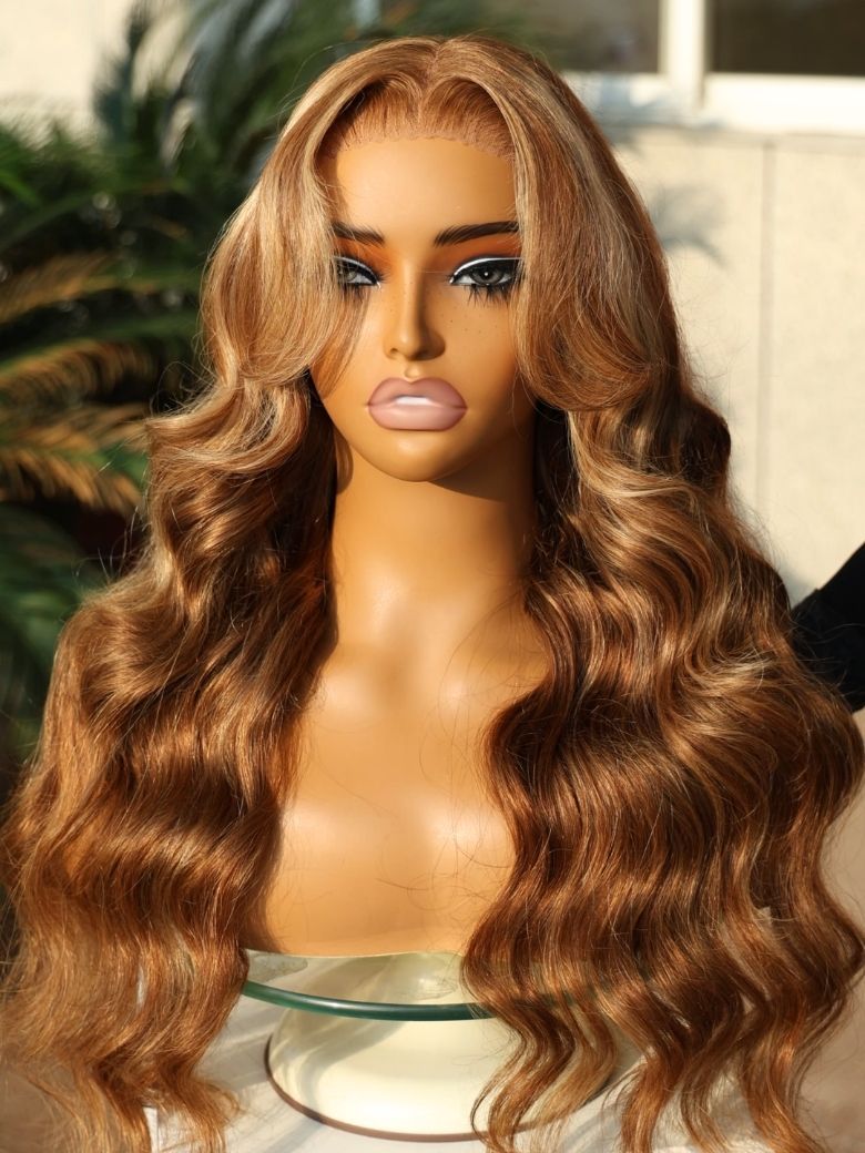 Onime Bye Bye Knots Wig 2.0™ | Onime 13x4 Invisible Knots Honey Blonde Highlight Body Wave Put and Go Wig