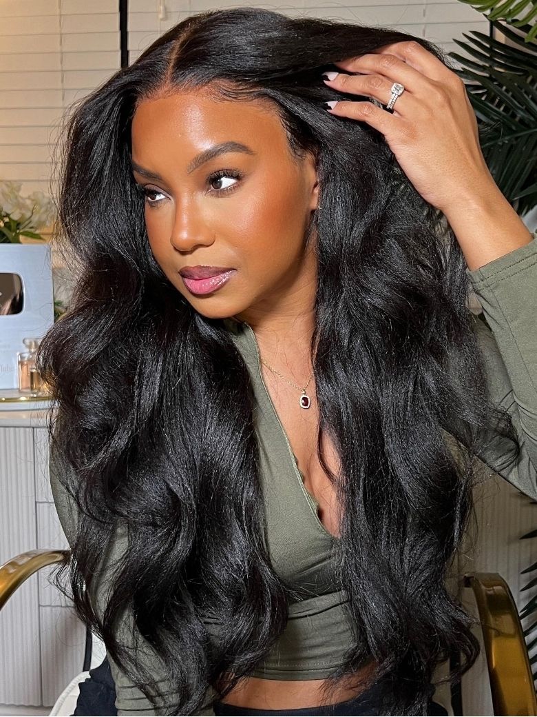 Onime Yaki Straight 5x5 Bye Bye Knots and 13x4 Pre Everything Wig 2.0™ Transparent Lace Put on and Go Wig