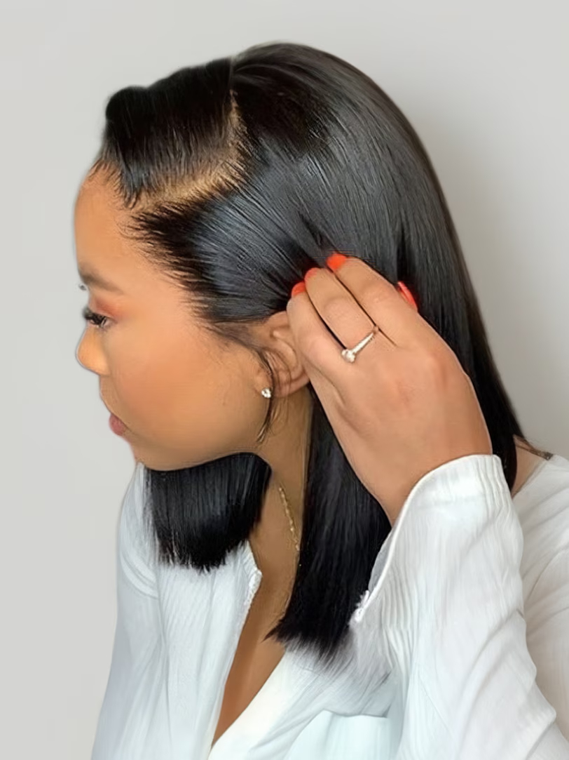 Pre everything Wig 2.0™| Onime 13x4 Straight Bob Real Ear to Ear Lace Front Put on and Go Wig