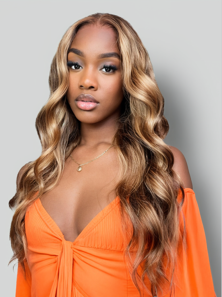 Onime Pre everything Wig 2.0™ _ 13x4 Lace Front Honey Blonde Body Wave Real Ear to Ear Lace Put on and Go Wig