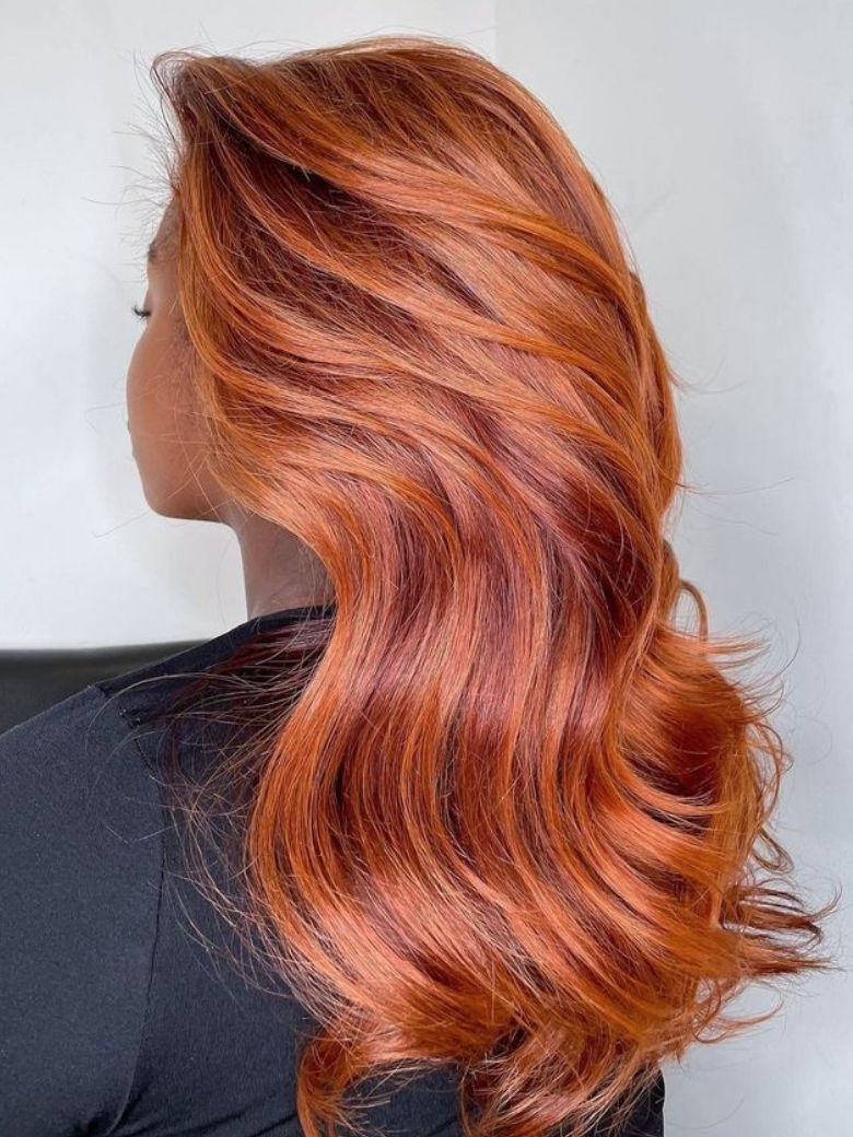 Onime 13x4 Loose Wave Frontal Wig Deep Mahogany with Orangey Highlights Bye Bye Knots Wig