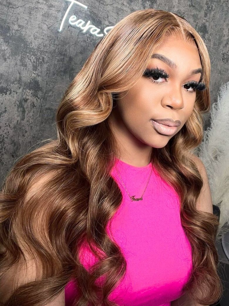 Onime Bye Bye Knots Wig 2.0™ | Onime 13x4 Invisible Knots Honey Blonde Highlight Body Wave Put and Go Wig