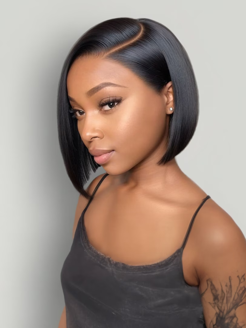 Pre everything Wig 2.0™| Onime 13x4 Straight Bob Real Ear to Ear Lace Front Put on and Go Wig