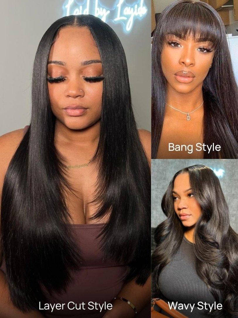 Onime Bye Bye Knots Wig 2.0™_ 7x5 And 13x4 Lace Front Pre-Bleached Straight Glueless Human Hair Wig