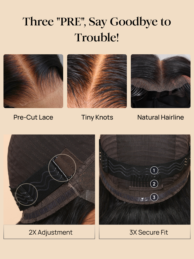 Onime13x4 Reddish Brown Body Wave Wig Pre Bleached Invisible Knots Glueless Human Hair Wigs