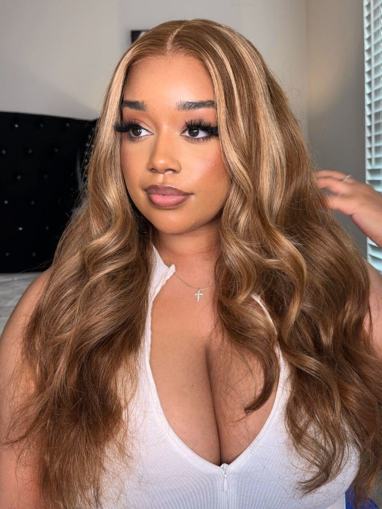 Onime Bye Bye Knots Wig 2.0™ | Onime 13x4 Invisible Knots Honey Blonde Highlight Body Wave Put and Go Wig