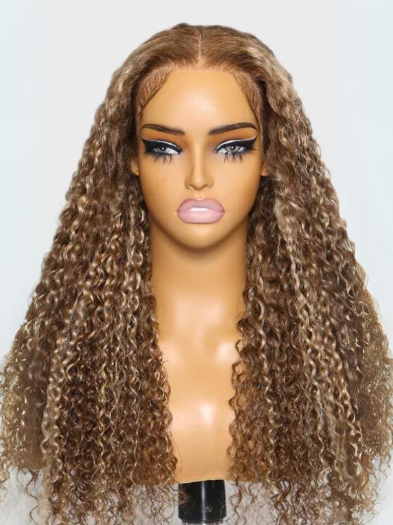 Onime Bye Bye Knots Wig 2.0™| Onime 13x4 Honey Blonde Water Wave Pre Bleached Put on and Go Highlight Lace Wig