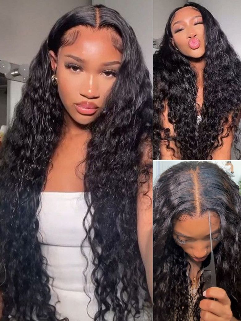 Onime 5x5 And 7x7 HD BlendAway Glueless Wig Water Wave Pre-Everything Human Hair Wig Match All Skin Tones