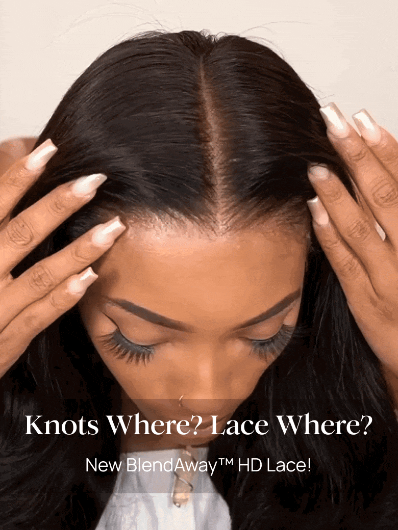 Onime Youtuber's Same Yaki Straight 7x7 And 5x5 Bye Bye Knots Put On and Go Glueless Lace Wig Light Kinky Straight