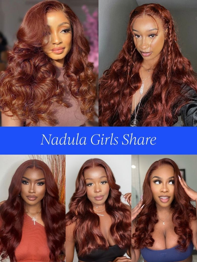 Onime13x4 Reddish Brown Body Wave Wig Pre Bleached Invisible Knots Glueless Human Hair Wigs