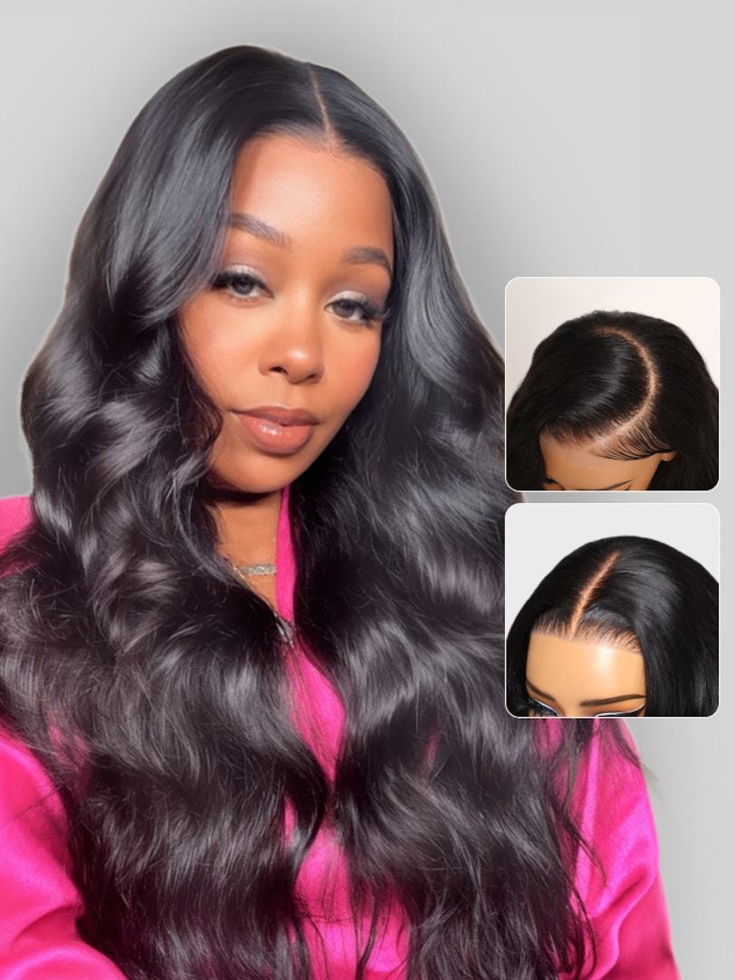 Onime Magic Lace Wig Put On and Go Body Wave Wig with Optional 7x7 Replaceable Lace Closure