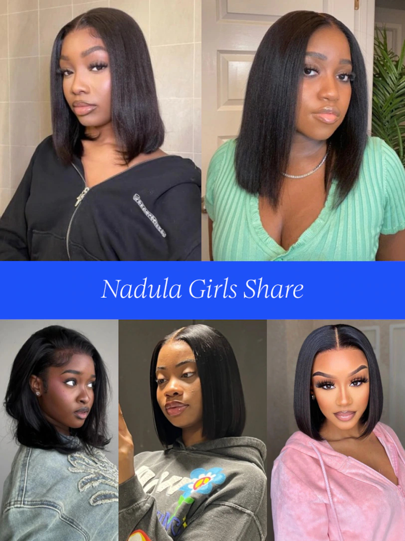 Pre everything Wig 2.0™|Onime 13x4 Yaki Bob Real Ear to Ear Lace Front Put on and Go Wig