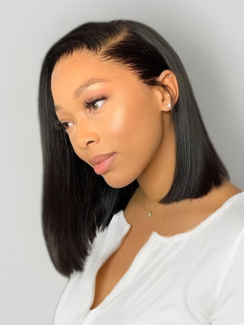 Pre everything Wig 2.0™| Onime 13x4 Straight Bob Real Ear to Ear Lace Front Put on and Go Wig
