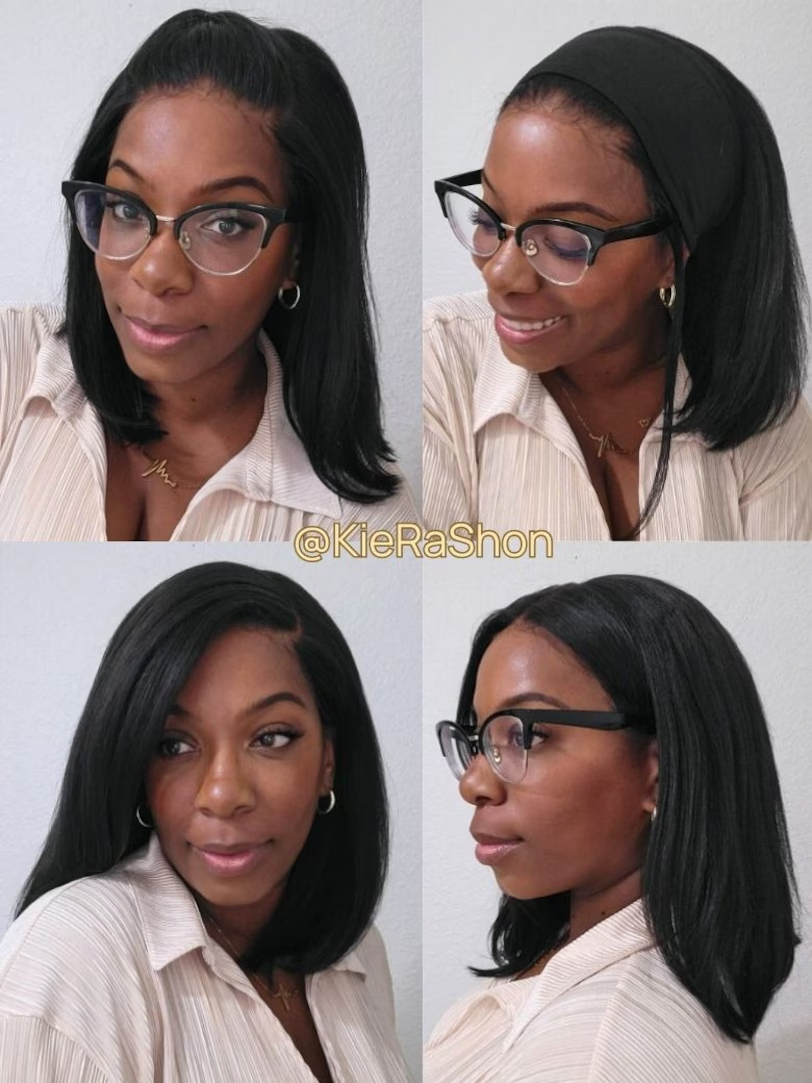 Onime Bye Bye Knots Yaki Straight Bob Wig 5x5 Pre-Bleached Natural Looking Glueless Wig with Invisi Drawstring