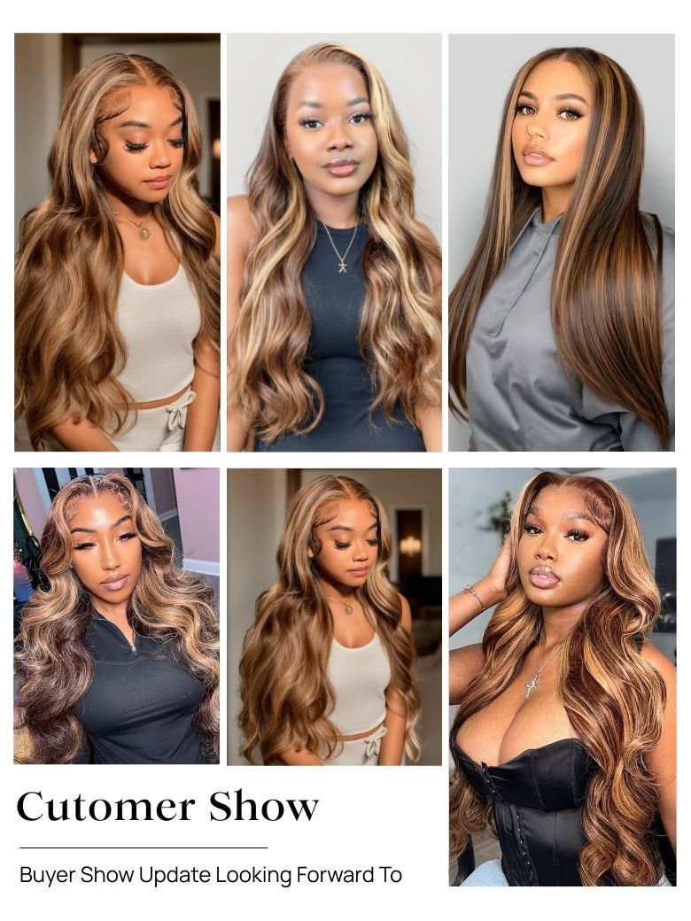 Onime Bye Bye Knots Wig 2.0™ | Onime 13x4 Invisible Knots Honey Blonde Highlight Body Wave Put and Go Wig