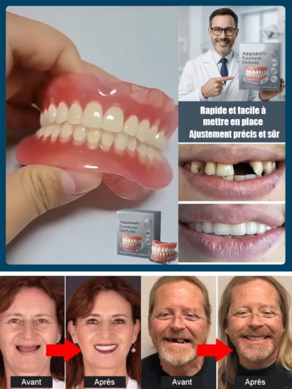 👍🏻Aucun adhésif nécessaire, installation en 1 seconde. Ensemble prothétique confortable pour un soutien facial optimal